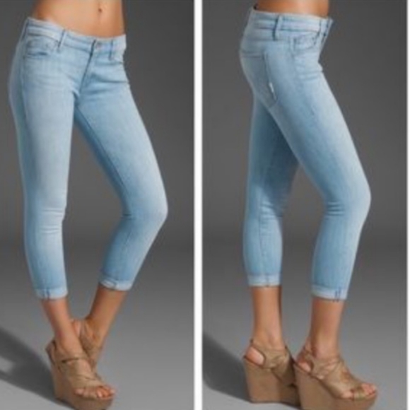 MOTHER The Looker Crop Light Blue, Size 30 - Picture 1 of 10